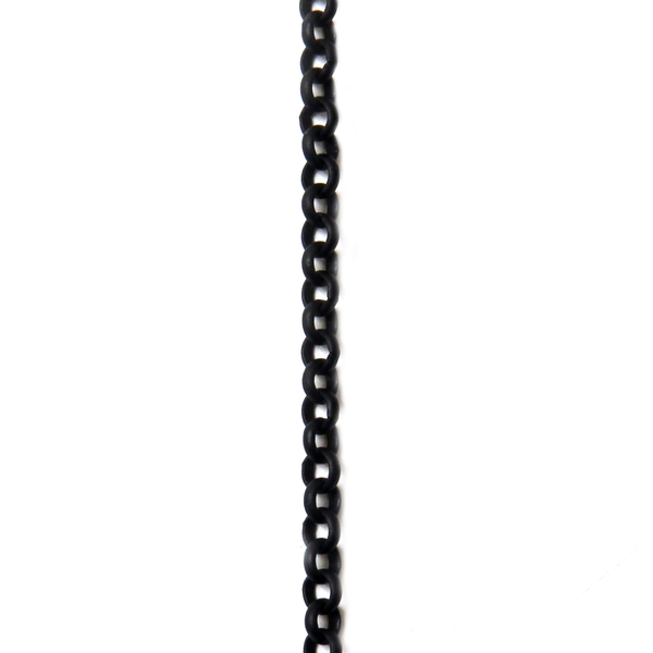 Brass Rolo Chain, Matte Black, 3.8mm; 1 foot