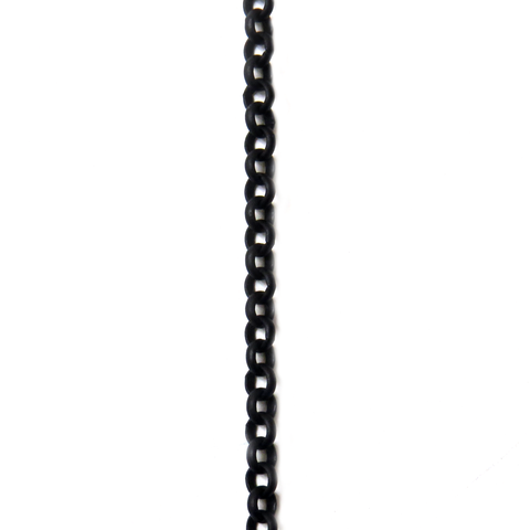 Brass Rolo Chain, Matte Black, 3.8mm; 1 foot