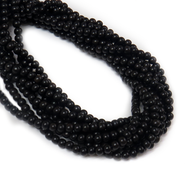 Black Ebony Wood, 6mm - 1 Strand