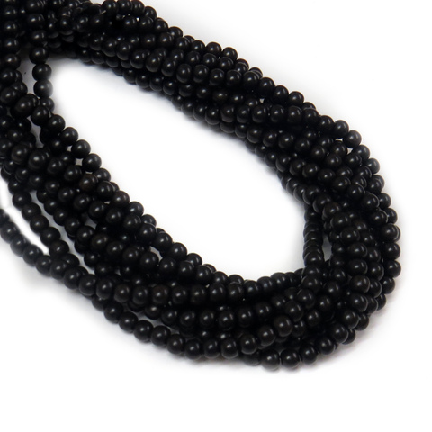 Black Ebony Wood, 6mm - 1 Strand