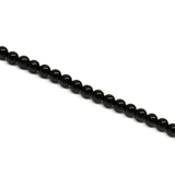 Black Onyx, Round, 4mm; 1 strand