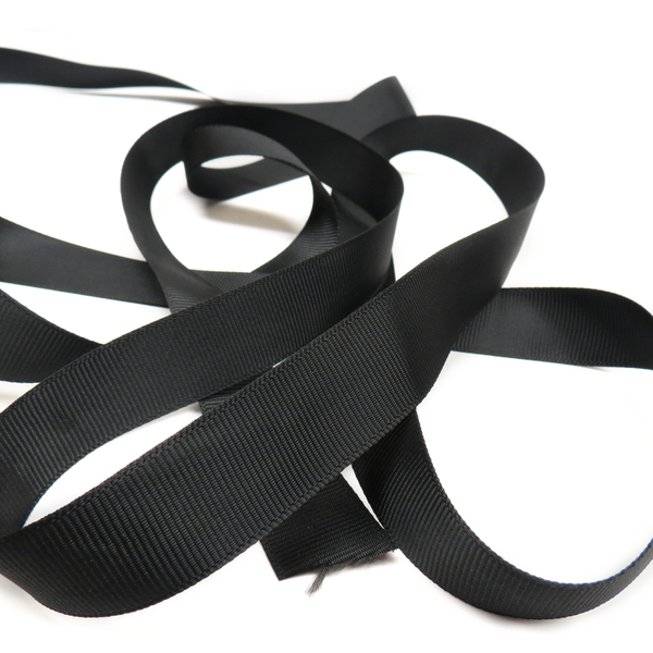 Black- Grosgrain Ribbon, 3/4"- 1 Yard