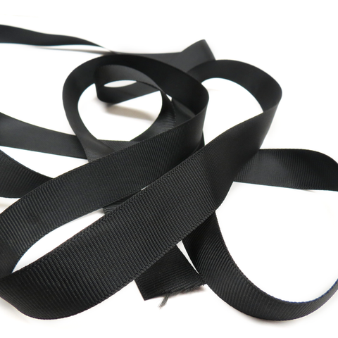 Black- Grosgrain Ribbon, 3/4"- 1 Yard