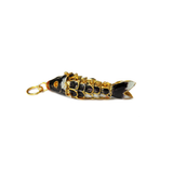 Cloissone Fish, Black, 38x11mm; 1 piece
