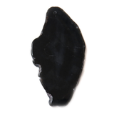 Black Agate Slice Pendant, 72x42mm - 1 piece