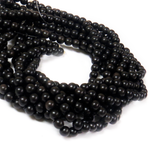 Black Ebony Wood, 8mm - 1 Strand
