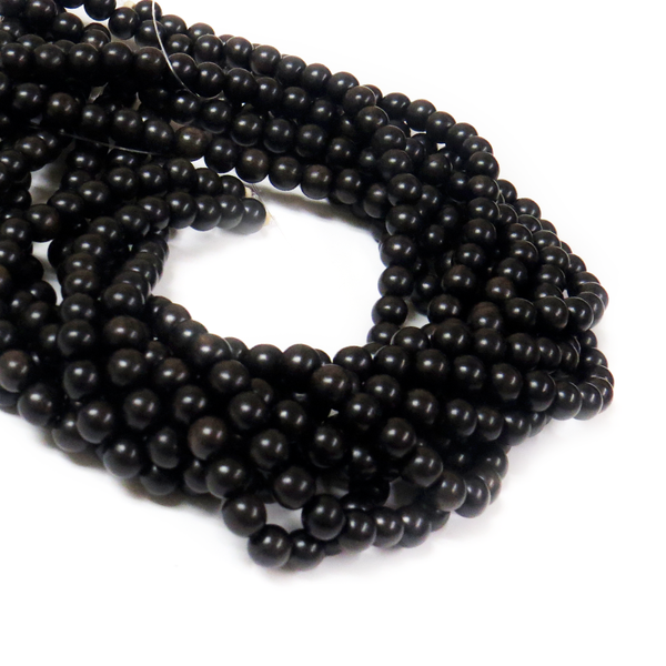 Black Ebony Wood, 8mm - 1 Strand