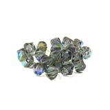 Swarovski Crystal, Bicone, 8MM - Black Diamond AB; 20pcs