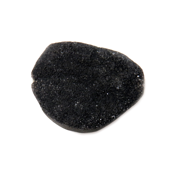 Black Druzy Bead, 37x26mm - 1 piece