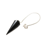 Black Obsidiam Crystal Pendulum - Silver