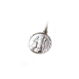 Saint Blaise Charm, Italian Sterling Silver, 14mm - 1 piece