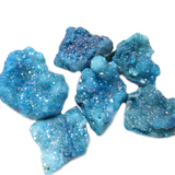 Blue Druzy Pendant, 52x39mm - 1 piece