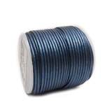 Genuine Leather, 1.5mm, Metallic Blue- 1 yard