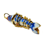 Cloissone Fish, Blue Sky, 38x11mm; 1 piece