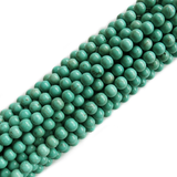 7mm Blue Turquoise Round Beads; 1 strand