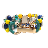 Flower Bracelet, Gold, 8 inches - 1 piece