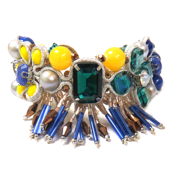 Flower Bracelet, Gold, 8 inches - 1 piece