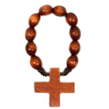 8mm Finger Wood Rosary, 1'' Long; 1 piece