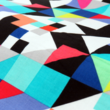 Bright Geometric Cotton Print Fabric, Multicolor, 45" Wide- 1 Yard