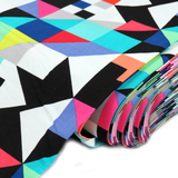 Bright Geometric Cotton Print Fabric, Multicolor, 45" Wide- 1 Yard