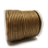 Genuine Leather, 1.5mm, Metallic Bronze- 1 yard