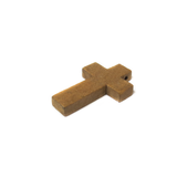 Brown Wood Cross  Charm, 33x20mm; 1 piece