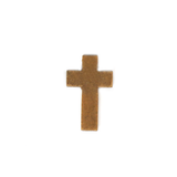 Brown Wood Cross  Charm, 33x20mm; 1 piece