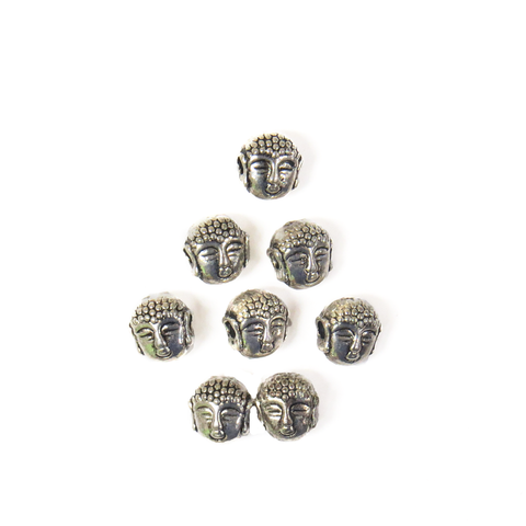 Buddha Spacer; Antique Silver - 8pcs
