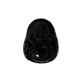 Small Buddha Pendant, 30x22mm, Black; 1 piece
