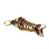 Cloissone Fish, Burgundy, 38x11mm; 1 piece