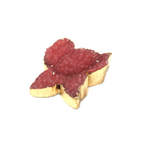 Burgundy Druzy Butterfly Bead - Gold