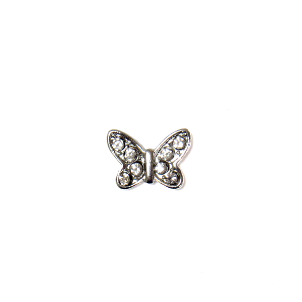 Butterflly with Rhinestones - Floating Charm