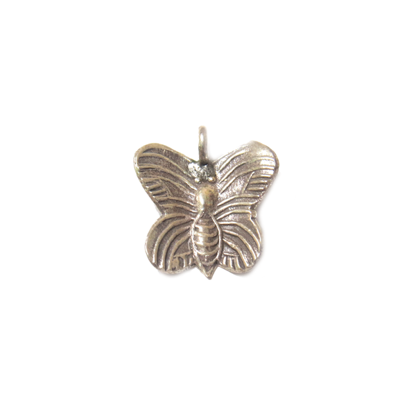 Butterfly Charm, Sterling Silver, 18x14mm - 1 piece
