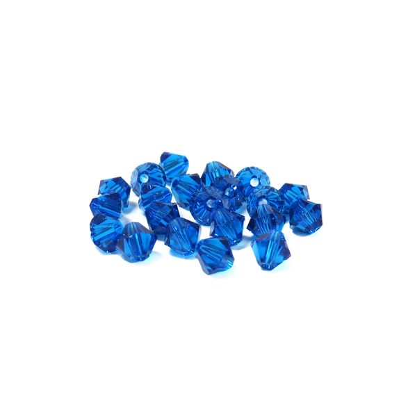Swarovski Crystal, Bicone, 5MM - Capri Blue; 20pcs