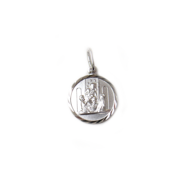 Caridad del Cobre Charm, Italian Sterling Silver, 14mm - 1 piece