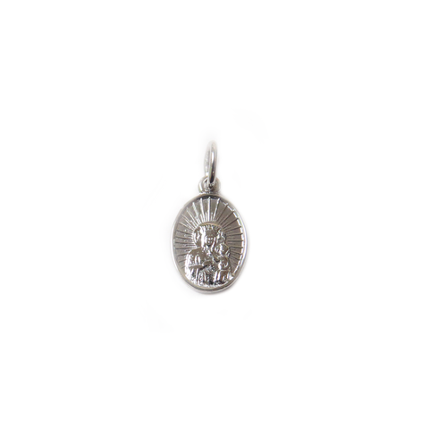 Saint Christopher Charm, Italian Sterling Silver, 13x8mm - 1 piece