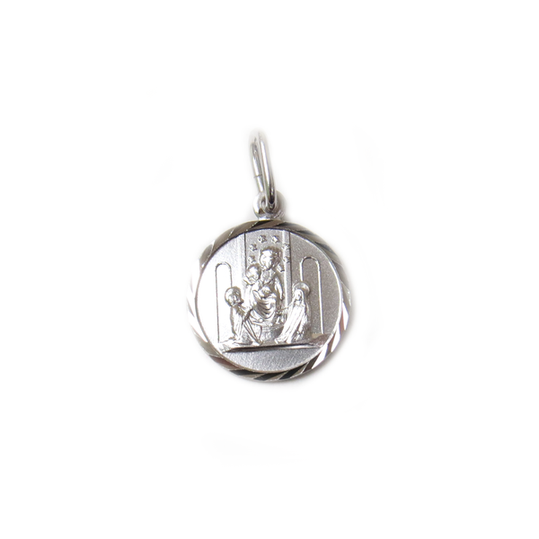 Caridad del Cobre Charm, Italian Sterling Silver, 19mm - 1 piece