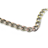 Aluminum Curb Chain, Silver, 12x8mm
