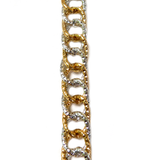 Aluminum Double Link Chain, Gold & Silver, 17x11mm - 1 foot