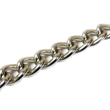 Aluminum Chain, Silver, Twisted Oval 22.5x16mm