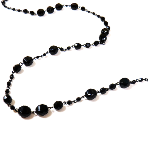 Black Rosary Chain; per foot.