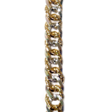 Aluminum Double Link Chain, Gold & Silver, 19x14mm - 1 foot