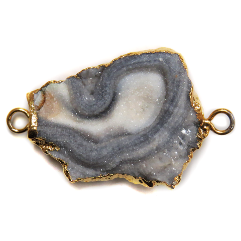 Chalcedony Druzy Connector