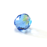 Sapphire AB, Round Faceted Fire Polished Beads-12mm; 20pcs