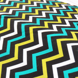 Chevron Cotton Print Fabric, Multi Green,  45" Wide- 1 Yard