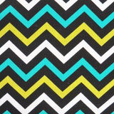 Chevron Cotton Print Fabric, Multi Green,  45" Wide- 1 Yard