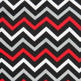 Chevron Cotton Print Fabric, Multi Red, 45" Wide- 1 Yard