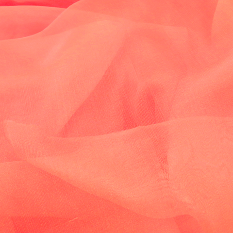 Coral Silk Chiffon, 54" Wide- 1 Yard