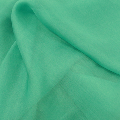 Emerald Silk Chiffon, 54" Wide- 1 Yard
