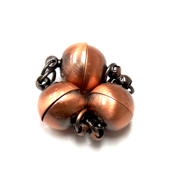 Brass Magnetic Clasp, Copper-10x15mm; 3pcs